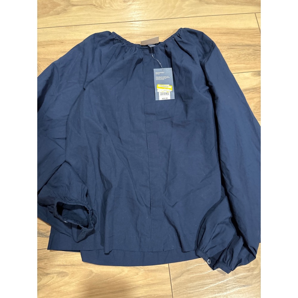 Universal Thread Women's Navy Blue Long Sleeve‎ Blouse Size S